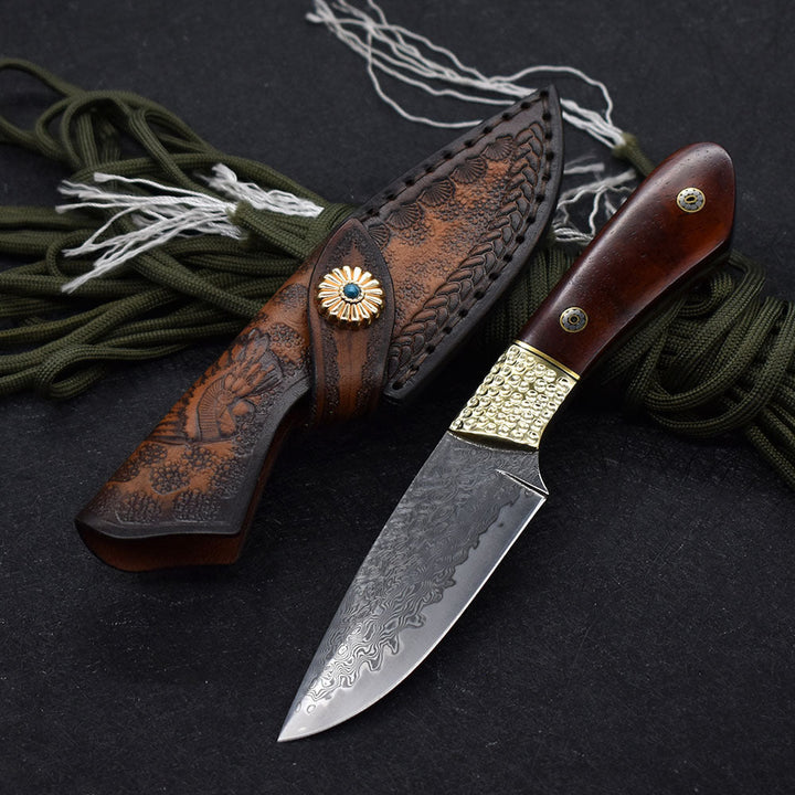 Discover the Ultimate Damascus Steel Mini Camping Hunting Knife