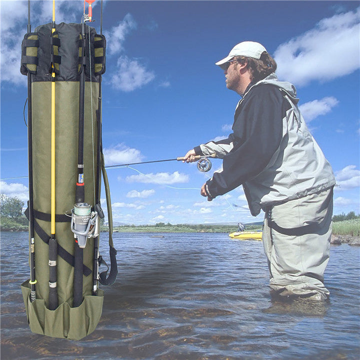 The Ultimate Fishing Companion: Fishing Rod Fishing Gear Cylindrical Fishing Bag